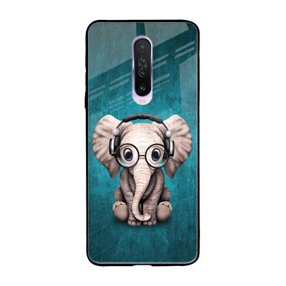 Adorable Baby Elephant Poco X2 Glass Back Cover Online