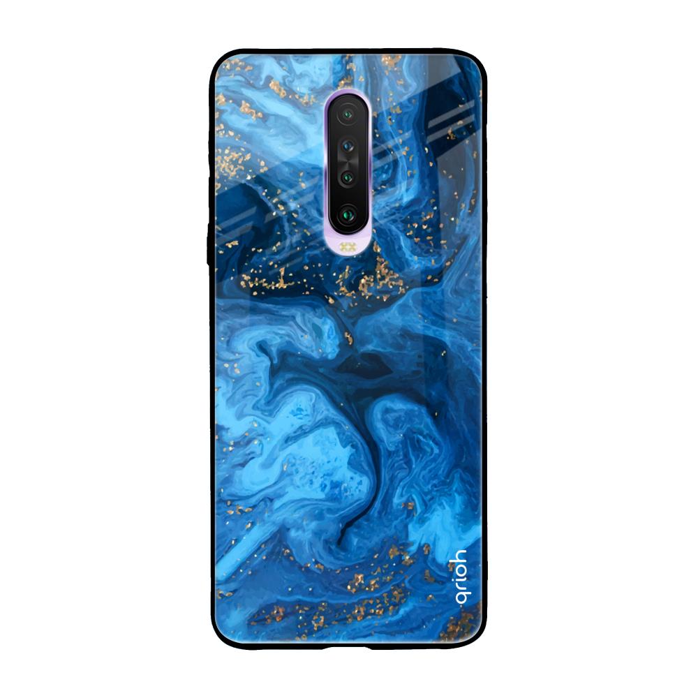 Gold Sprinkle Poco X2 Glass Back Cover Online
