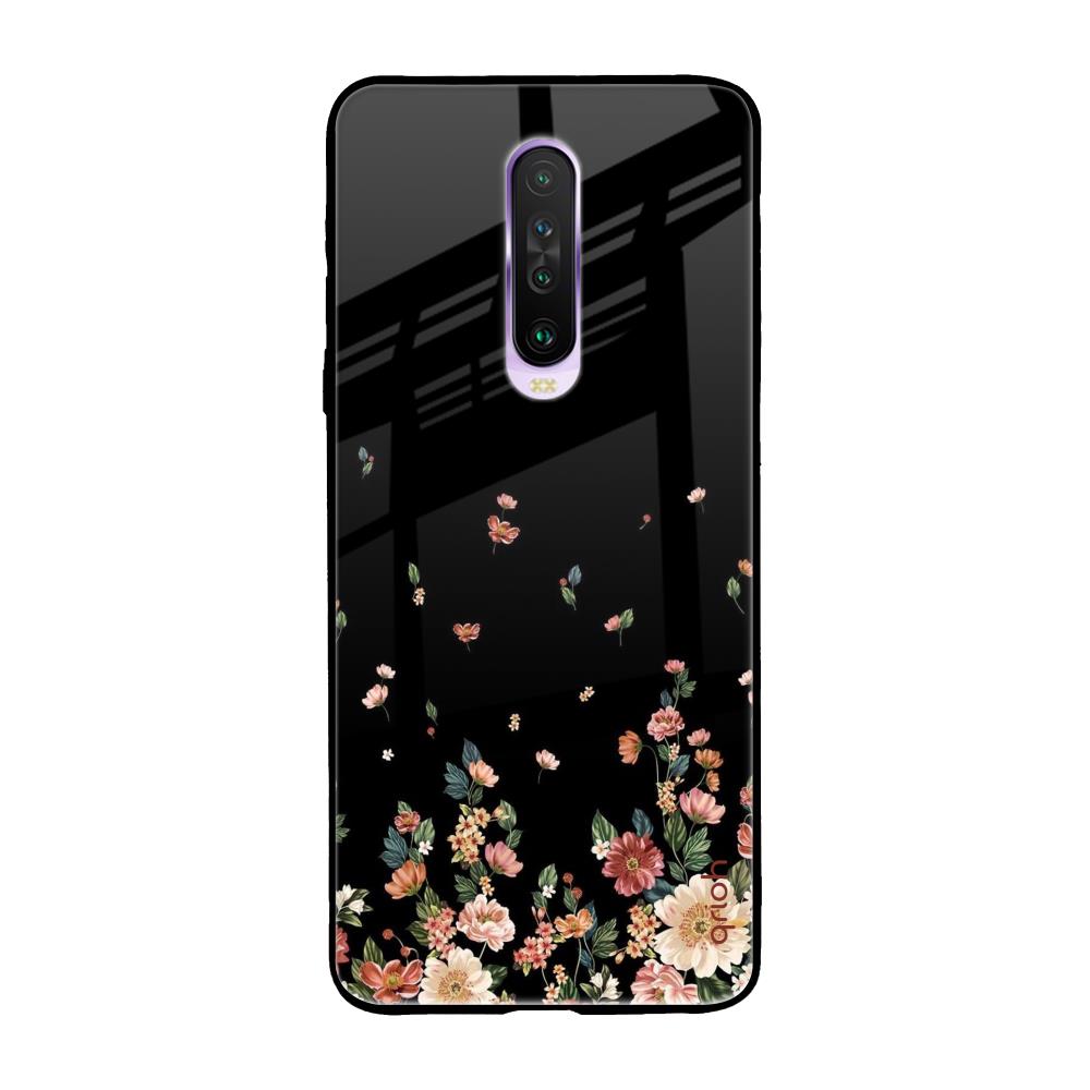 Floating Floral Print Poco X2 Glass Back Cover Online