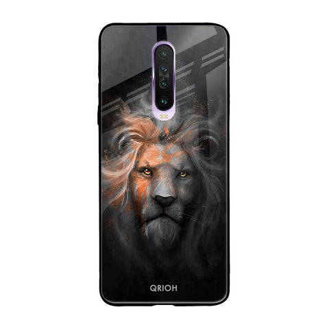 Devil Lion Poco X2 Glass Back Cover Online