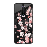 Black Cherry Blossom Poco X2 Glass Back Cover Online