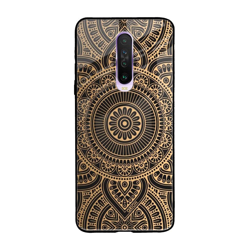 Luxury Mandala Poco X2 Glass Back Cover Online