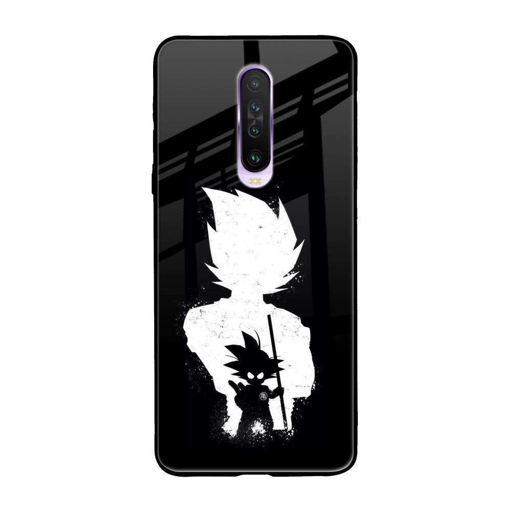 Monochrome Goku Poco X2 Glass Back Cover Online