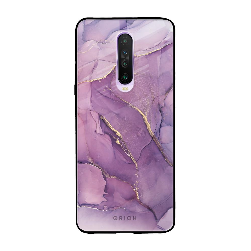 Purple Gold Marble Poco X2 Glass Back Cover Online