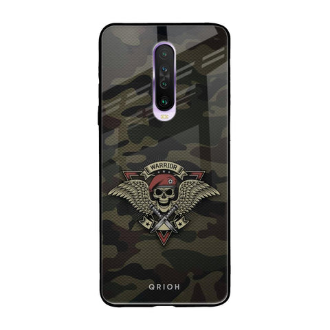 Army Warrior Poco X2 Glass Back Cover Online