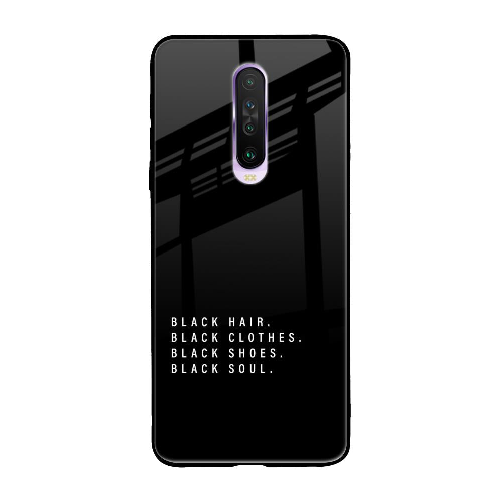 Black Soul Poco X2 Glass Back Cover Online