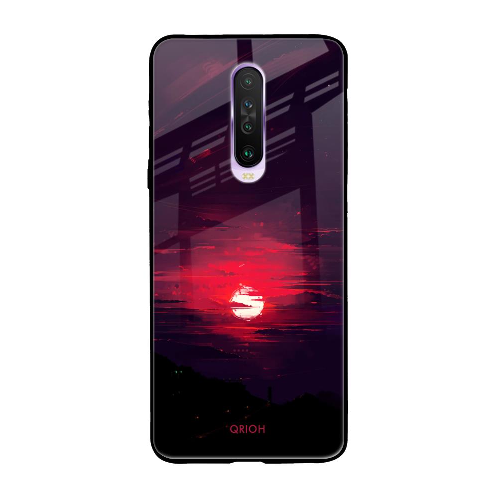 Morning Red Sky Poco X2 Glass Cases & Covers Online