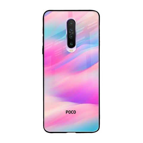 Colorful Waves Poco X2 Glass Cases & Covers Online
