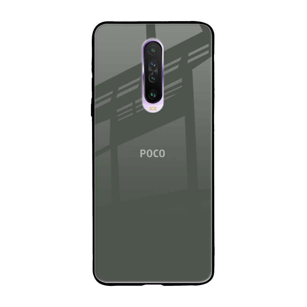 Charcoal Poco X2 Glass Back Cover Online