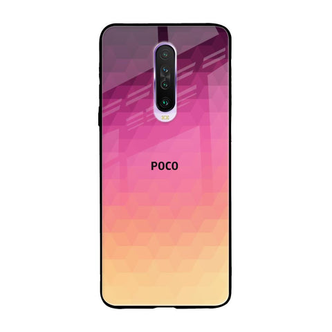 Geometric Pink Diamond Poco X2 Glass Back Cover Online