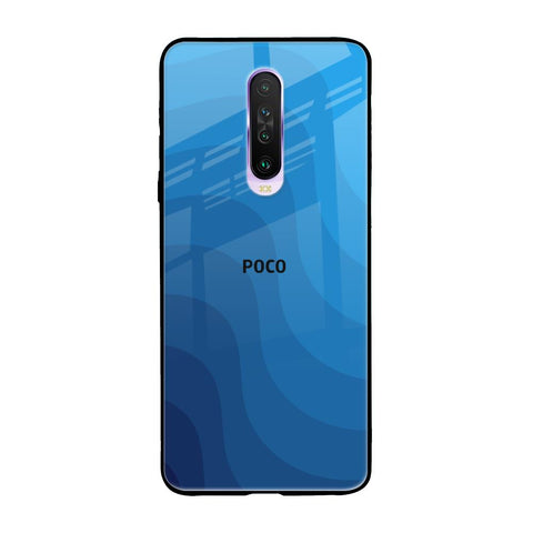 Blue Wave Abstract Poco X2 Glass Back Cover Online