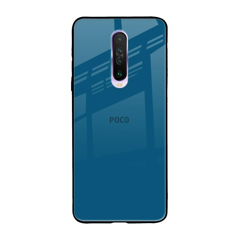 Cobalt Blue Poco X2 Glass Back Cover Online