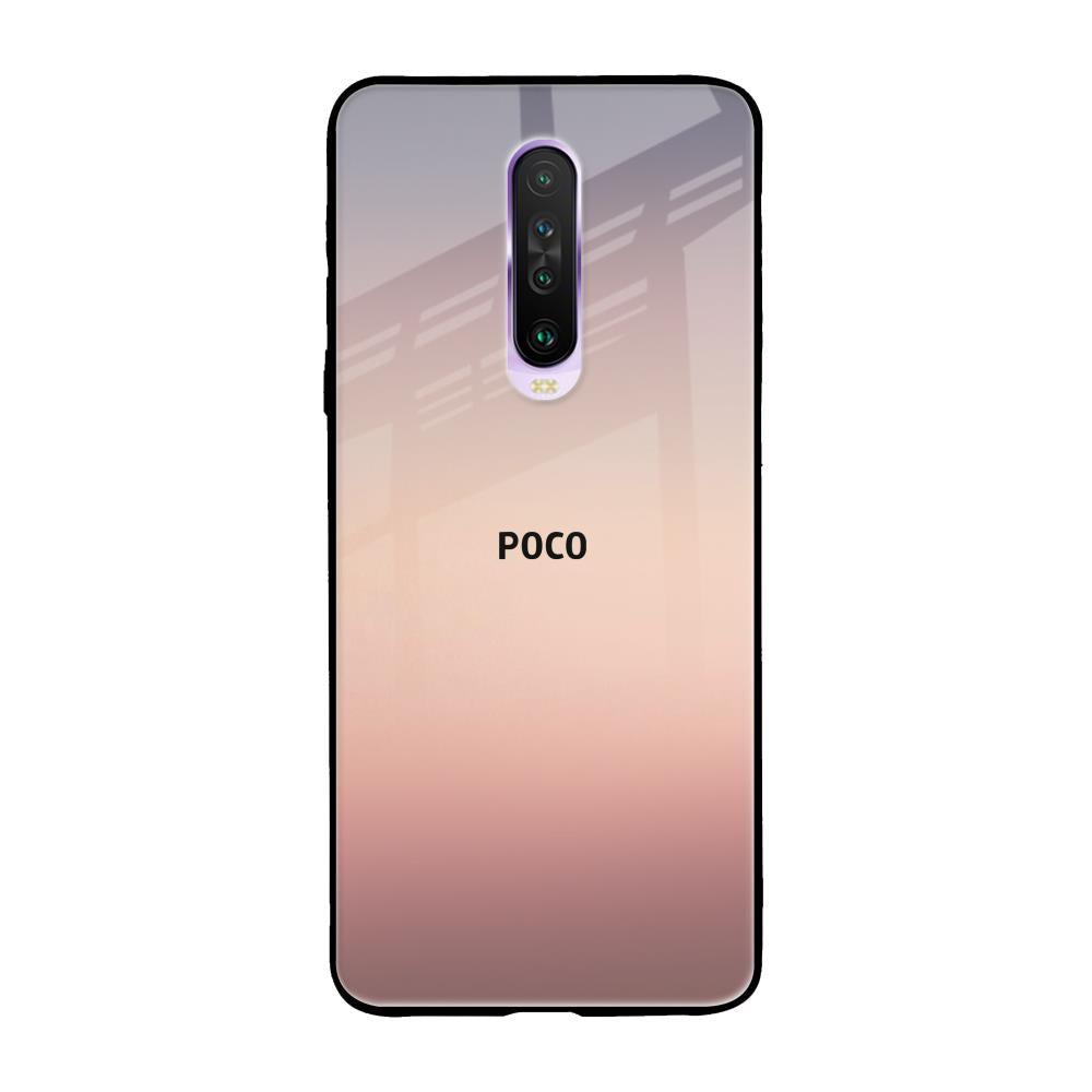 Golden Mauve Poco X2 Glass Back Cover Online