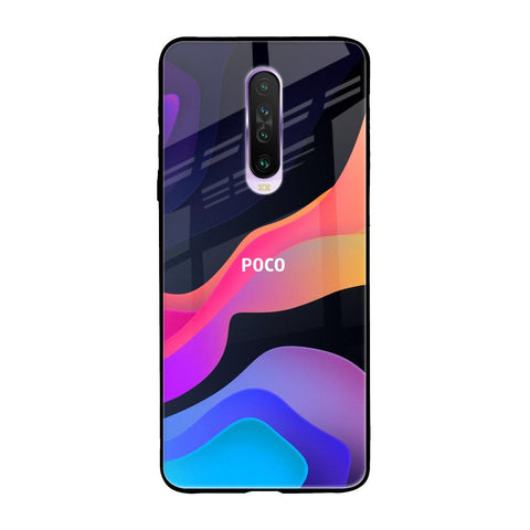 Colorful Fluid Poco X2 Glass Back Cover Online