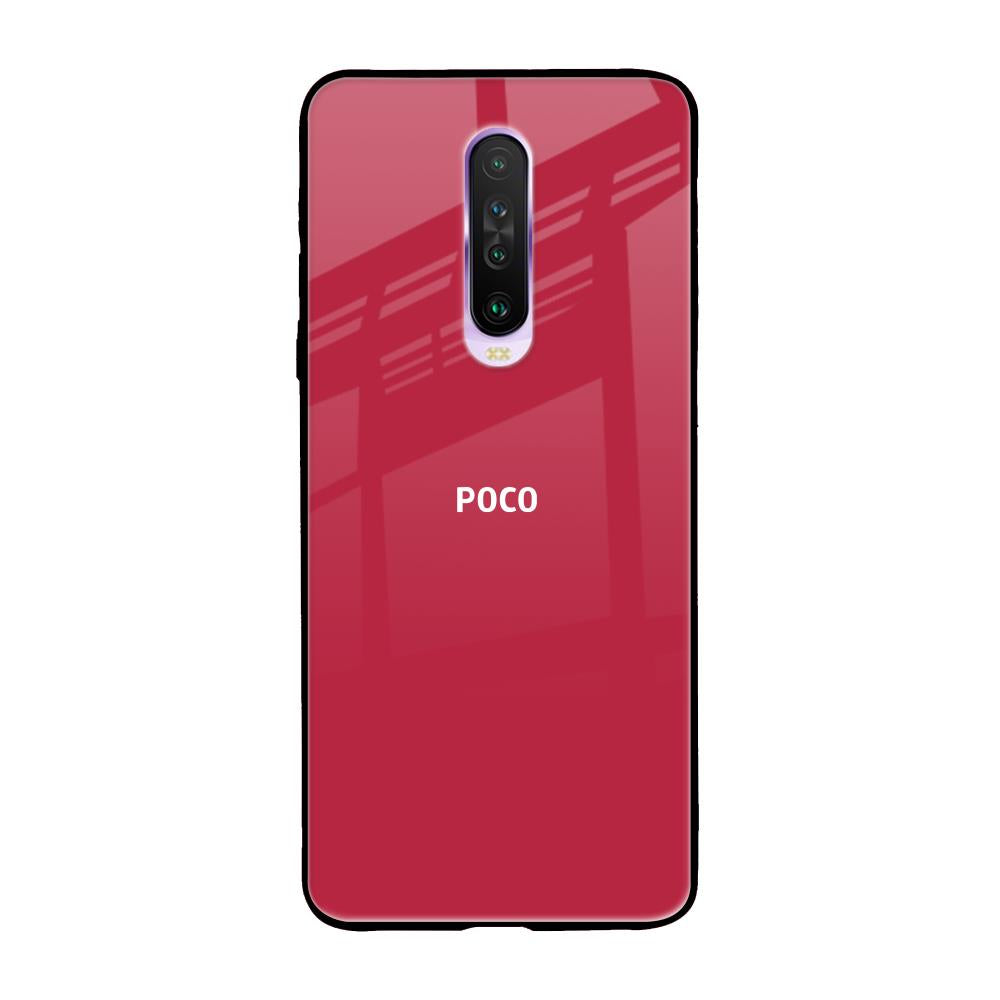 Solo Maroon Poco X2 Glass Back Cover Online