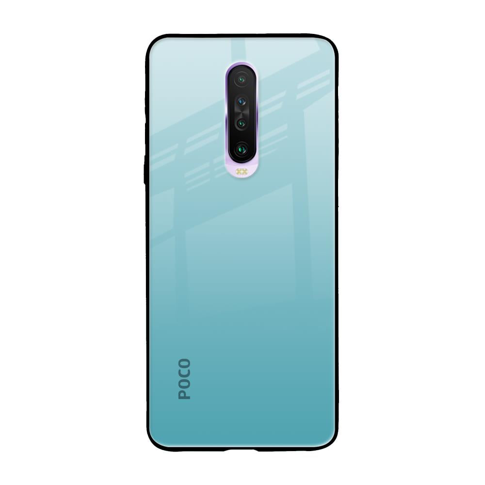 Arctic Blue Poco X2 Glass Back Cover Online