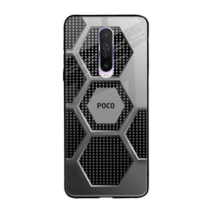 Hexagon Style Poco X2 Glass Back Cover Online