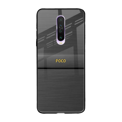 Grey Metallic Glass Poco X2 Glass Back Cover Online