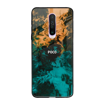 Watercolor Wave Poco X2 Glass Back Cover Online