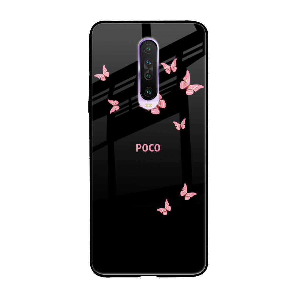 Fly Butterfly Poco X2 Glass Back Cover Online