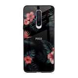 Tropical Art Flower Poco X2 Glass Back Cover Online