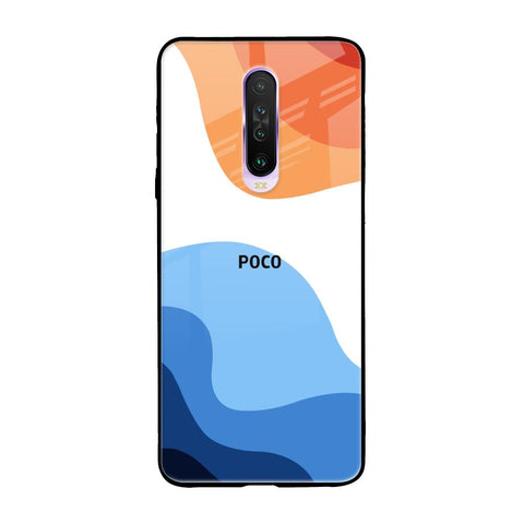 Wavy Color Pattern Poco X2 Glass Back Cover Online