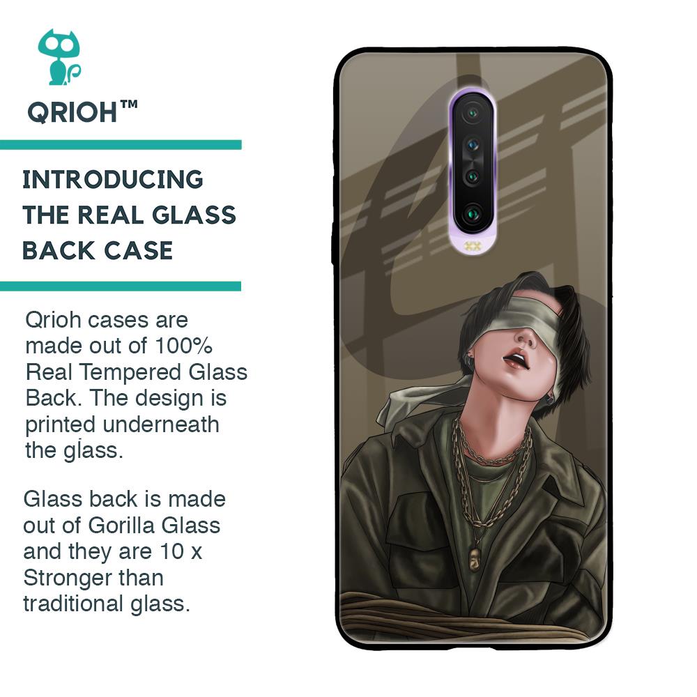Blind Fold Glass Case for Poco X2