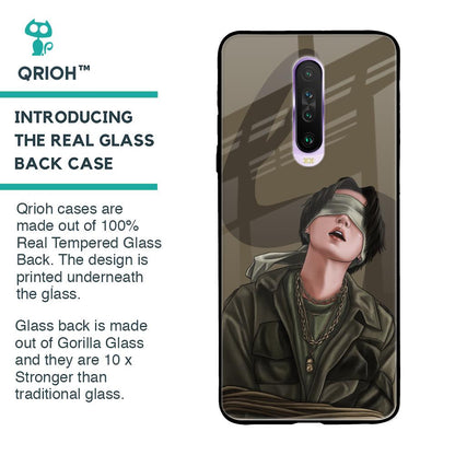 Blind Fold Glass Case for Poco X2