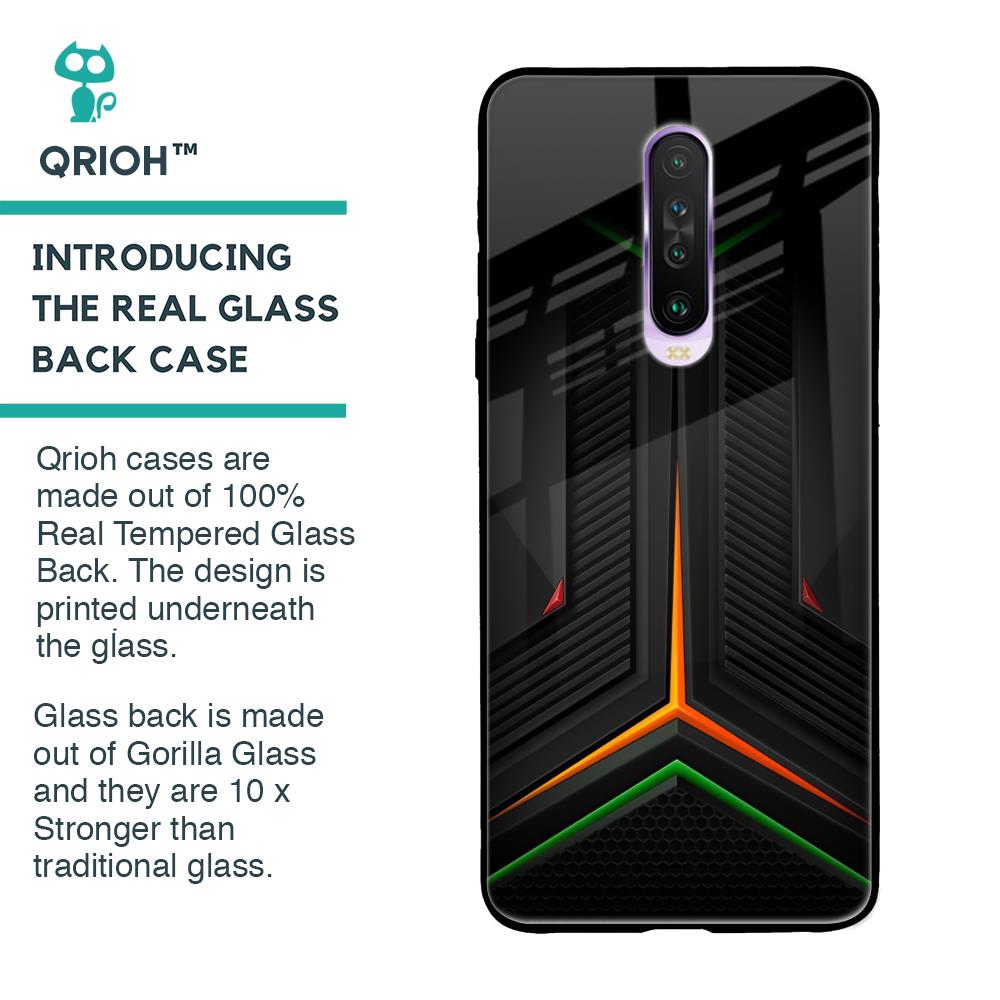 Modern Ultra Chevron Glass Case for Poco X2