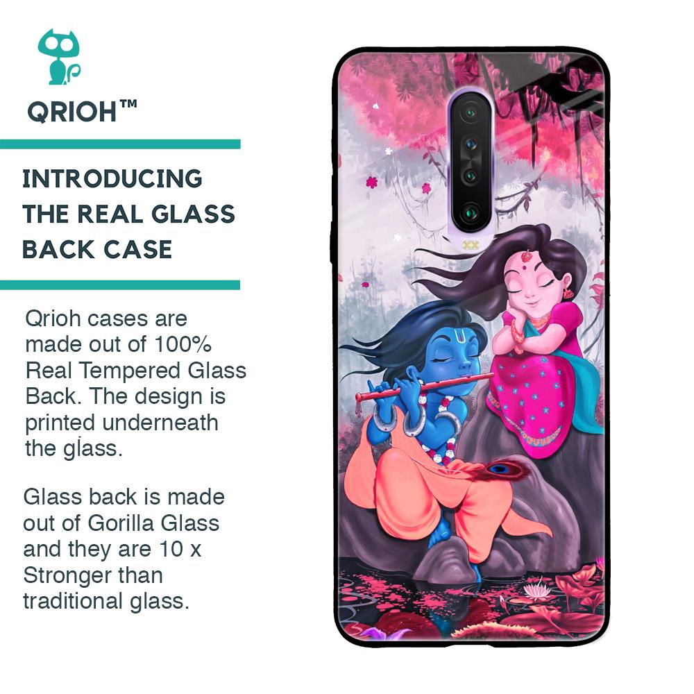 Radha Krishna Art Glass Case for Poco X2