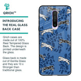 Blue Cheetah Glass Case for Poco X2