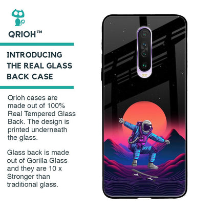 Retro Astronaut Glass Case for Poco X2