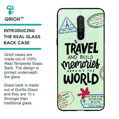 Travel Stamps Glass Case for Poco X2