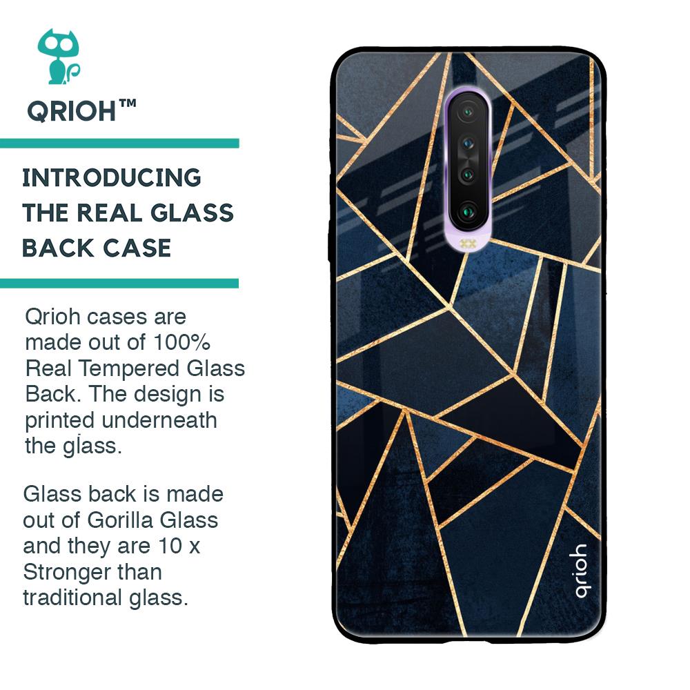 Abstract Tiles Glass case for Poco X2