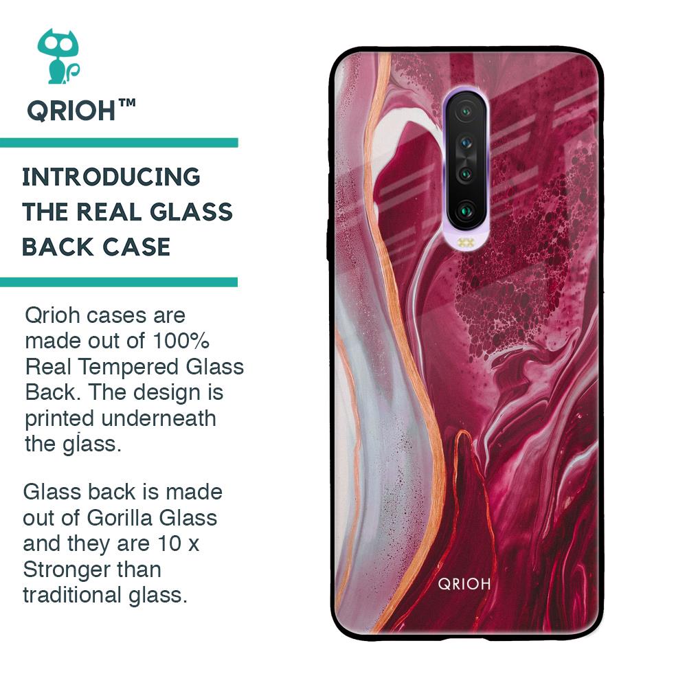 Crimson Ruby Glass Case for Poco X2