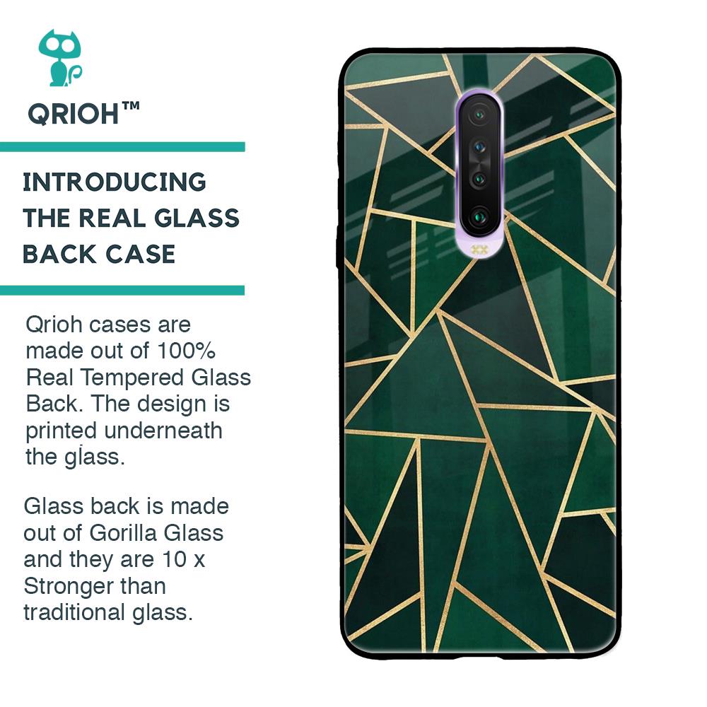 Abstract Green Glass Case For Poco X2
