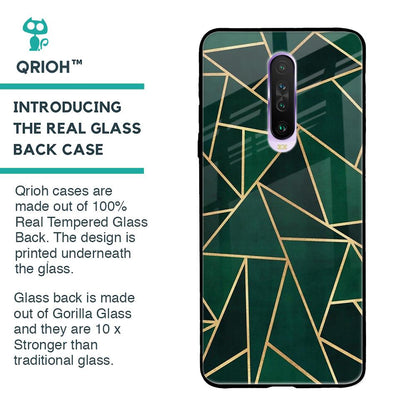 Abstract Green Glass Case For Poco X2
