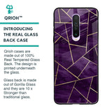 Geometric Purple Glass Case For Poco X2