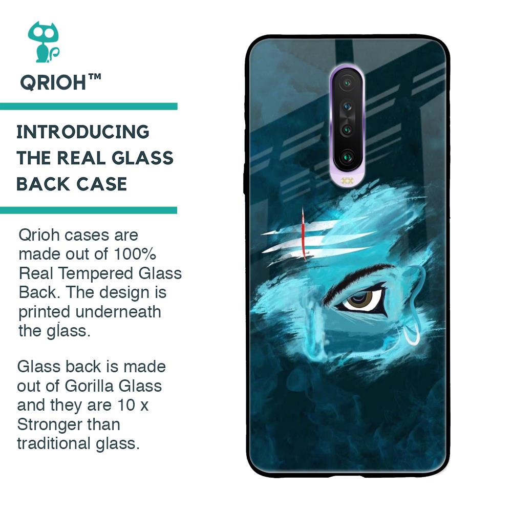 Power Of Trinetra Glass Case For Poco X2