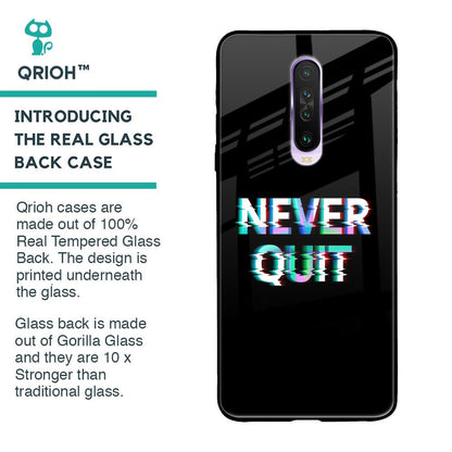 Never Quit Glass Case For Poco X2