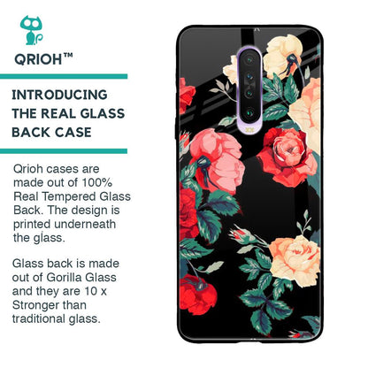 Floral Bunch Glass Case For Poco X2