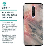 Pink And Grey Marble Glass Case For Poco X2