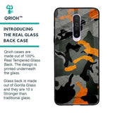 Camouflage Orange Glass Case For Poco X2