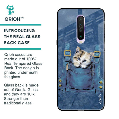 Kitty In Pocket Glass Case For Poco X2