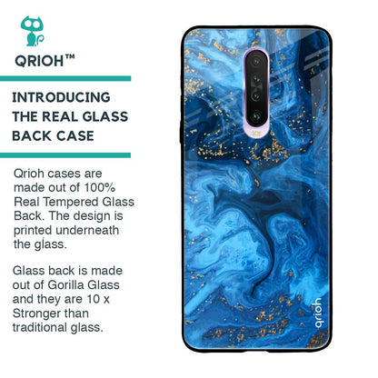 Gold Sprinkle Glass case for Poco X2