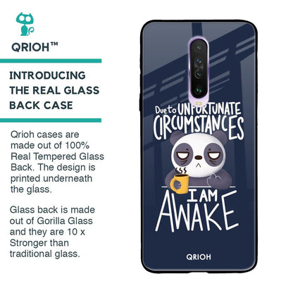 Struggling Panda Glass Case for Poco X2