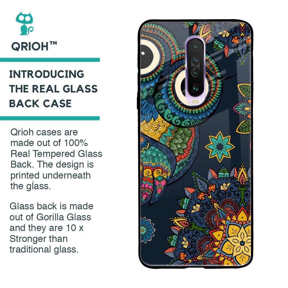 Owl Art Glass Case for Poco X2