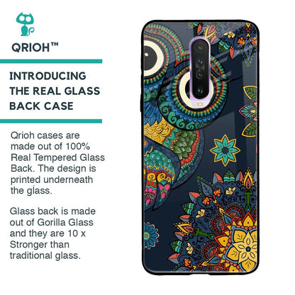 Owl Art Glass Case for Poco X2