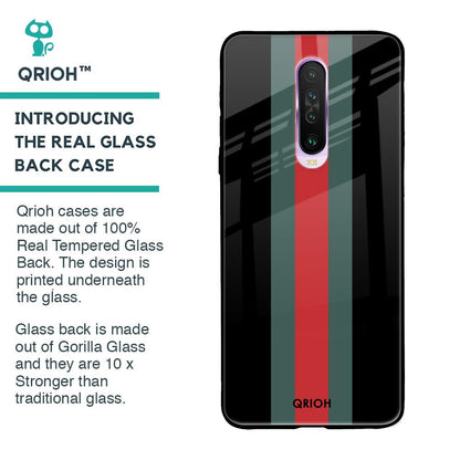 Vertical Stripes Glass Case for Poco X2