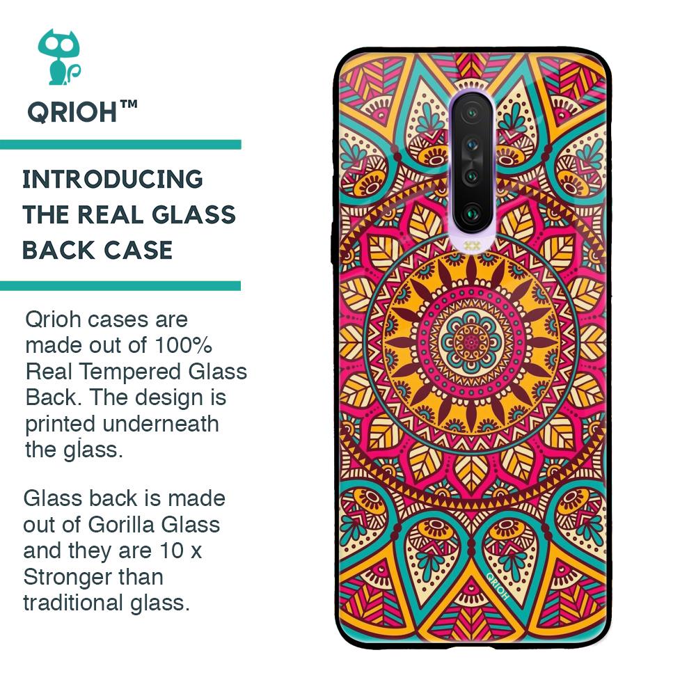 Elegant Mandala Glass Case for Poco X2